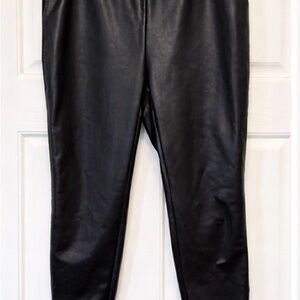 K. Jordan Faux Leather Leggings Black Size L